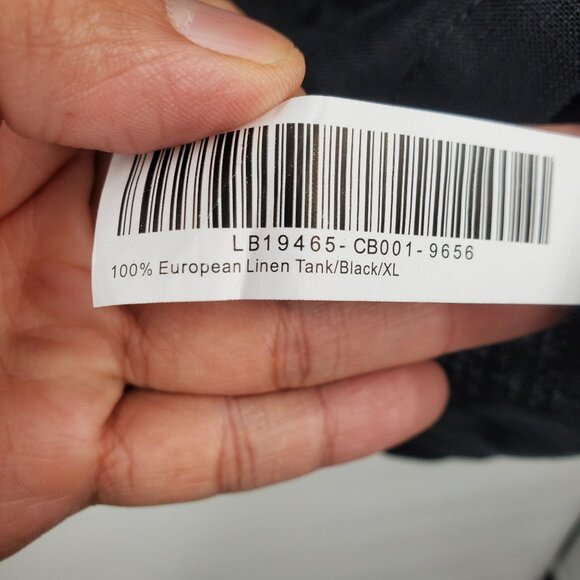 Quince 100% European Linen Tank Top Women Size XL NWT Sleeveless Black Flax - Picture 7 of 12